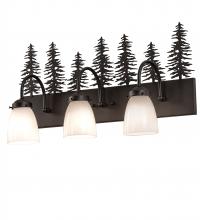Meyda White 244169 - 24&#34; Wide Tall Pines 3 Light Vanity Light