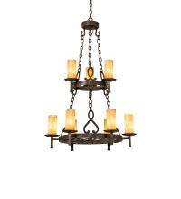 Meyda White 244248 - 31&#34; Wide Newcastle 9 Light Two Tier Chandelier