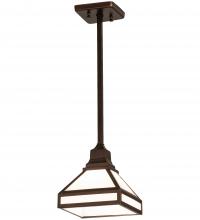 Meyda White 244414 - 7&#34; Square Mission Prime Pendant