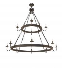 Meyda White 244690 - 60&#34; Wide Suffolk Two Tier Chandelier