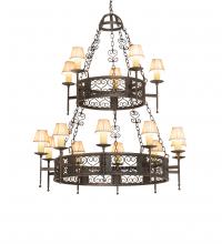 Meyda White 244797 - 48&#34; Wide Toscano 15 Light Two Tier Chandelier