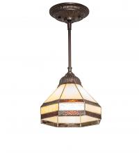 Meyda White 244869 - 8&#34; Wide Topridge Mini Pendant