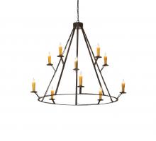 Meyda White 245091 - 54&#34; Wide Anthracite 10 Light Chandelier