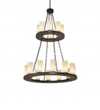 Meyda White 245153 - 42&#34; Wide Loxley 20 Light Two Tier Chandelier