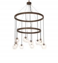 Meyda White 246173 - 42&#34; Wide Bola 12 Light Two Tier Chandelier