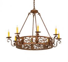 Meyda White 246220 - 36&#34; Wide Delano 8 Light Chandelier