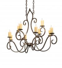 Meyda White 247230 - 48&#34; Long Clifton 10 Light Oblong Chandelier