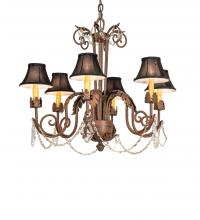 Meyda White 247387 - 28&#34; Wide Lindsay 6 Light Chandelier