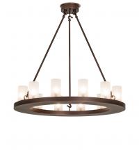 Meyda White 247663 - 36&#34; Wide Loxley 12 Light Chandelier