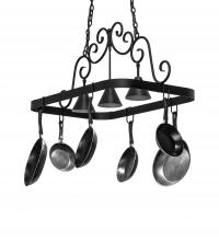 Meyda White 247727 - 46&#34; Long Elana 3 Light Pot Rack