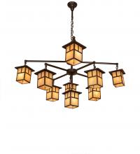 Meyda White 247801 - 50&#34; Wide Hyde Park &#34;T&#34; Mission 9 Light Chandelier