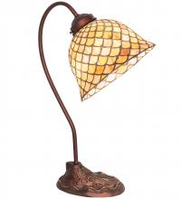 Meyda White 247821 - 8&#34; Wide Tiffany Fishscale Desk Lamp