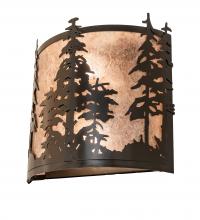 Meyda White 249114 - 12&#34; Wide Tall Pines Wall Sconce