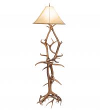 Meyda White 249118 - 75&#34; High Antlers Elk & Mule Deer Floor Lamp