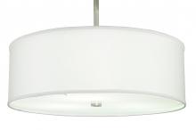 Meyda White 250070 - 24&#34; Wide Cilindro White Trilam Textrene Pendant