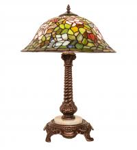 Meyda White 251920 - 23&#34; High Tiffany Rosebush Table Lamp