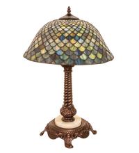 Meyda White 251959 - 23&#34; High Tiffany Fishscale Table Lamp