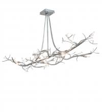 Meyda White 252393 - 72&#34; Long Winter Solstice Budding 12 Light Oblong Chandelier