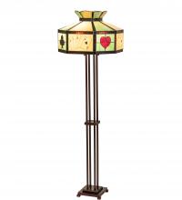 Meyda White 252401 - 63.5&#34; High Poker Face Floor Lamp