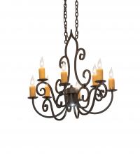 Meyda White 252470 - 36&#34; Long Clifton 8 Light Chandelier