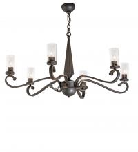 Meyda White 252881 - 42&#34; Wide Muirfield 6 Light Chandelier