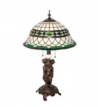 Meyda White 253641 - 28&#34; High Tiffany Roman Table Lamp