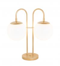 Meyda White 254472 - 21&#34; High Bola Deux 2 Light Table Lamp