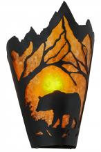 Meyda White 254761 - 8&#34; Wide Bear at Dawn Wall Sconce