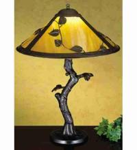 Meyda White 26296 - 23&#34; High Mission Vine Leaf Apple Tree Table Lamp