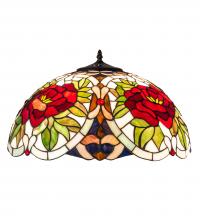 Meyda White 26305 - 20&#34; Wide Renaissance Rose Shade