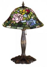 Meyda White 26321 - 17&#34;H Tiffany Rosebush Accent Lamp