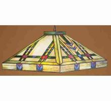 Meyda White 26464 - 17&#34;Sq Prairie Wheat Pendant