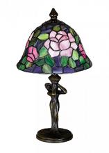 Meyda White 26488 - 12&#34;H Tiffany Rosebush Mini Lamp