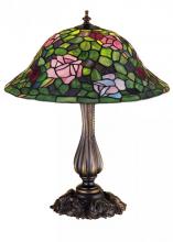 Meyda White 26489 - 18.5&#34;H Tiffany Rosebush Table Lamp