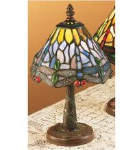 Meyda White 26616 - 12&#34;H Tiffany Hanginghead Dragonfly W/Mosaic Base Mini Lamp