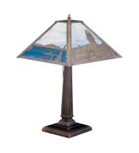 Meyda White 26763 - 21&#34;H Lighthouse Bay Table Lamp