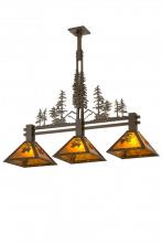 Meyda White 27073 - 45&#34;L Tall Pines 3 LT Island Pendant