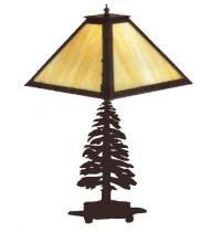 Meyda White 27103 - 21&#34;H Tall Pines Table Lamp