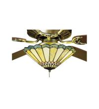 Meyda White 27449 - 12&#34;W Carousel Jadestone Fan Light Fixture