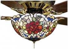 Meyda White 27458 - 12&#34;W Renaissance Rose Fan Light Fixture