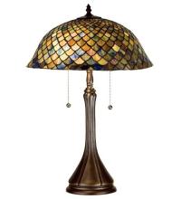 Meyda White 28369 - 23&#34;H Tiffany Fishscale Table Lamp