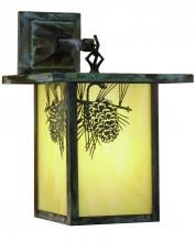 Meyda White 29531 - 9&#34;W Hyde Park Winter Pine Hanging Wall Sconce
