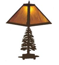 Meyda White 29572 - 21&#34;H Tall Pines Table Lamp