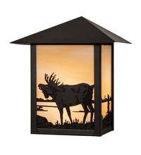 Meyda White 29593 - 9&#34; Wide Seneca Moose Wall Sconce