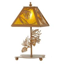 Meyda White 30158 - 15&#34;H Whispering Pines Accent Lamp