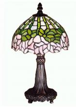 Meyda White 30312 - 13&#34; High Tiffany Cabbage Rose Mini Lamp