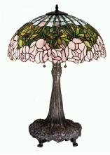 Meyda White 30513 - 31&#34; High Tiffany Cabbage Rose Table Lamp