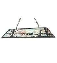 Meyda White 30639 - 48&#34; Long Quiet Pond Oblong Pendant