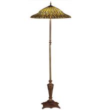 Meyda White 30994 - 65&#34;H Tiffany Lotus Leaf Floor Lamp