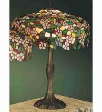 Meyda White 31148 - 26&#34; High Tiffany Cherry Blossom Table Lamp